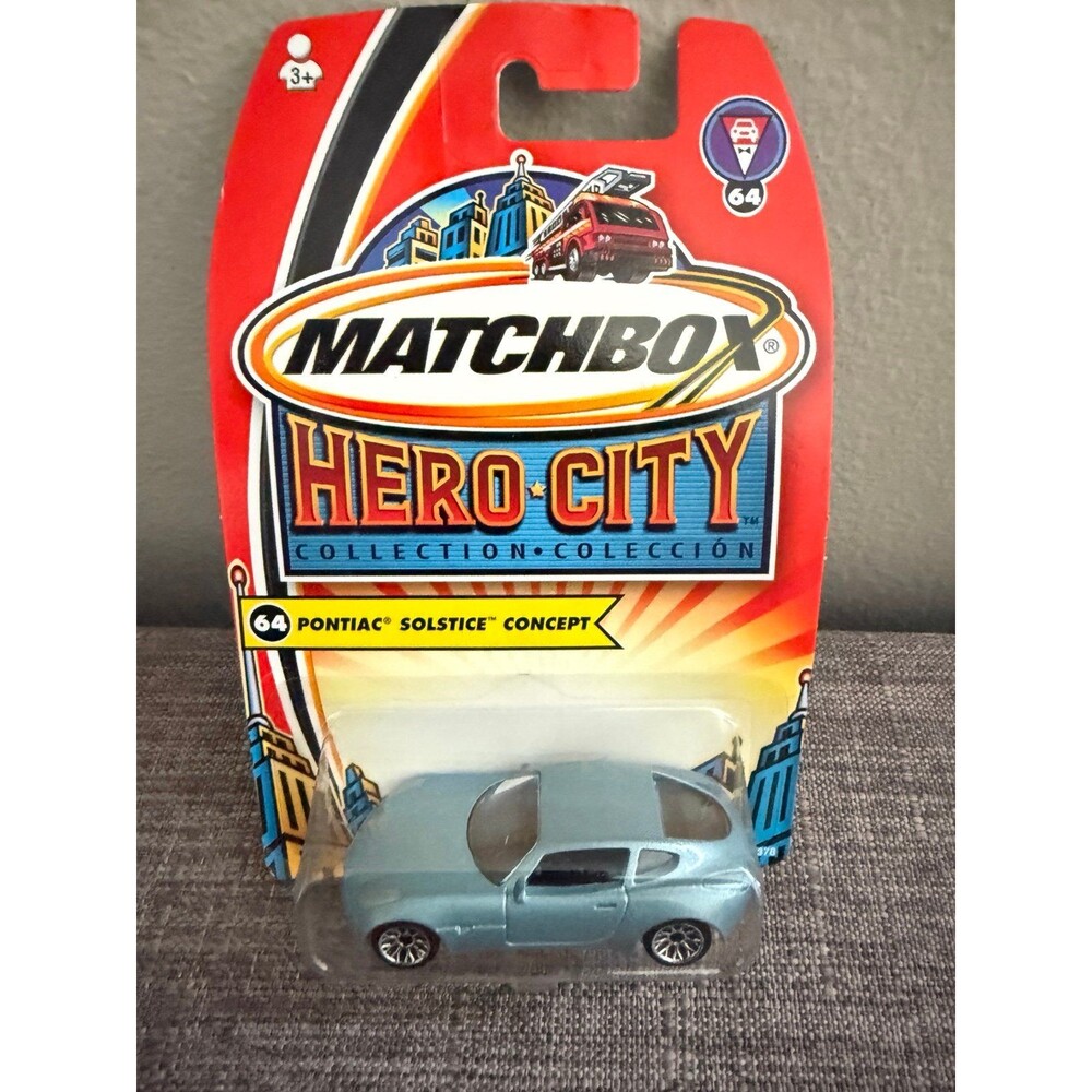 New Matchbox Hero City Collection Blue Pontiac Solstice Concept Diecast -#64